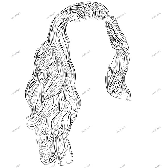 Hair Static Vector Wavy Hair Vector