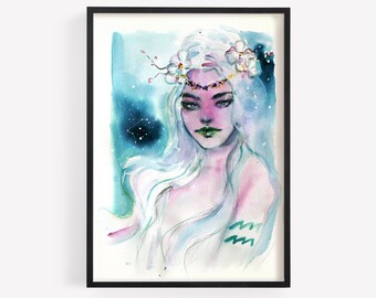 Aquarius girl Original painting