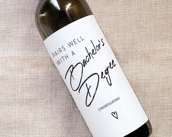 Graduaton One Degree Hotter Cute Wne Bottle Label Gft - Etsy