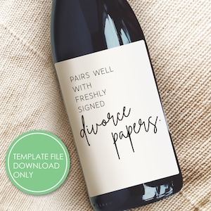 DIY Vorlage Freshyl Signed Divorce Papers, Geschiedene Trennung glücklich geschieden Geschenk für Sie Ihn, Lustige Divorce Party Idee Digital download