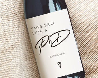 Graduation Gift, PhD Wine Label, Gift for Phd, Gift for Doctor, Pairs Well with a PhD