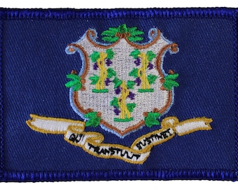 Connecticut Flagge rechteckigen Patch