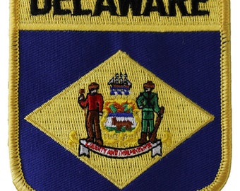 Delaware Flag Shield Patch