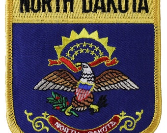 North Dakota Flag Shield Patch
