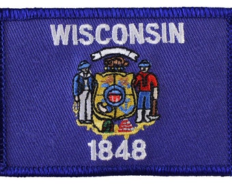 Wisconsin Flag Rectangular Patch