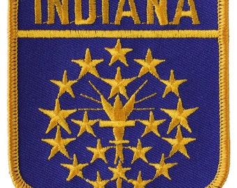 Indiana Flag Shield Patch