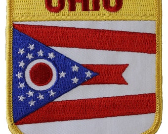 Ohio Flag Shield Patch