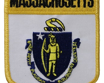 Massachusetts Flag Shield Patch