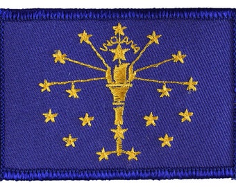 Indiana Flag Rectangular Patch