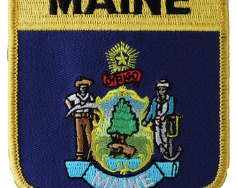 Maine Flag Shield Patch