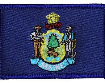 Maine Flag Rectangular Patch