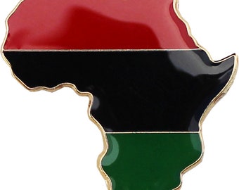 African American Cutout (Continent) Flag Lapel Pin