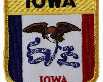 Iowa Flag Shield Patch