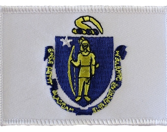Massachusetts Flag Rectangular Patch