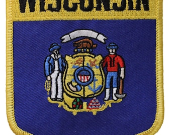 Wisconsin Flag Shield Patch