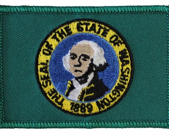 Washington Flag Rectangular Patch