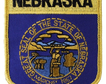 Nebraska Flag Shield Patch