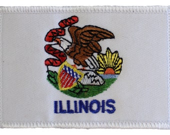 Illinois Flag Rectangular Patch