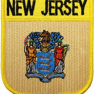 New Jersey Flag Shield Patch