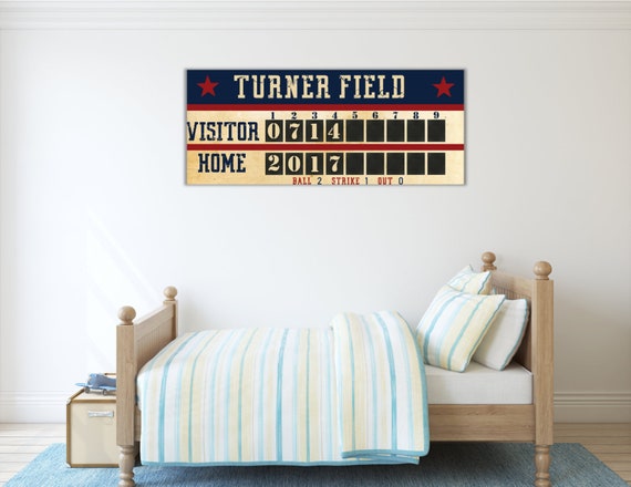 Vintage Baseball Nursery Scoreboard Baseball Nursery Sign Etsy