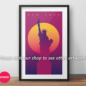 Cartel de bocetos de la ciudad de Nueva York, cartel panorámico de dibujo a mano de Nueva York, obras de arte de Nueva York, cartel de boceto de la ciudad, horizonte de Nueva York, horizonte de la ciudad, nueva york imagen 9
