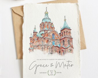 Modern Wedding Invites, Invitation Download, Printed Invitation, Wedding Invitation Set,Elegant Wedding Invitation Set,Watercolor Invitation