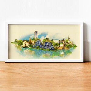 Watercolor Belo Horizonte City Illustration, Belo Horizonte Artwork, Belo Horizonte Skyline, Belo Horizonte Poster, Belo Horizonte Print Map