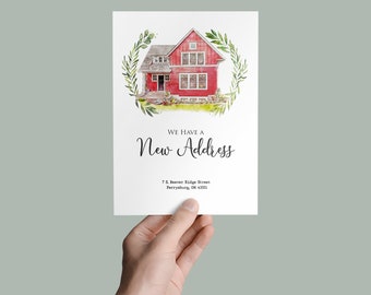 New Address Card, Moving Card, New Home Card, Moving Announcement, Address Change Card,We've Moved,Just Moved,New House Card,Going Away Card