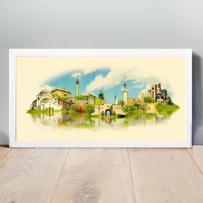 Berlin Skyline Panoramic Berlin Poster Berlin Print Wall Art Berlin Map Berlin Artwork Watercolor Berlin Illustration Berlin City Art