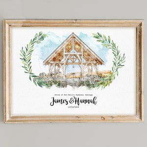 Venue Portrait, Custom Watercolor Wedding Venue Painting, Watercolor Venue, Venue Watercolor Painting, Wedding Gift, Anniversary Gift
