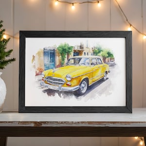 Autoschilderij van foto, autoschilderijen, autotekening van foto, aangepaste aquarelportret, gepersonaliseerd cadeau voor vriend, cadeau voor hem