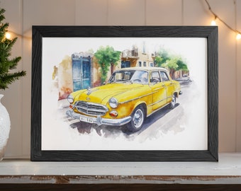 Car Painting From Photo, Car Paintings, Car Drawing from Photo, Custom Watercolor Portrait,Personalized Gift for Boyfriend, Gift for Him