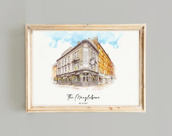 Custom Watercolor House Apartment Portrait, Apartment Painting, Building Portrait, Our First Apartment, First Home Gift,Realtor Closing Gift