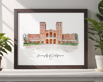 Custom University Portrait, College Portrait, High School Portrait, Graduation Portrait, Teacher Retirement Gift, Graduation Gift