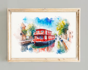 Custom Boat Portrait,Yacht Portrait,Father Day's Gift,Watercolor Boat,Boat Painting,Gift for Him,Gift for Boyfriend,Gift for Boat Lovers