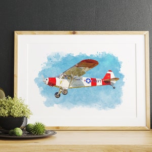 Anpassat flygplansporträtt, flygplansporträtt, fars dag-present, jetporträtt, flygplansmålning, present till honom, present till pojkvän, present till flygplansälskare