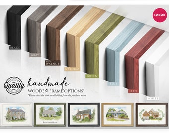 Wooden Frame Handmade, Walnut Frame, White Frame, Black Frame, Green Frame, Handmade Frame, Wooden Frame