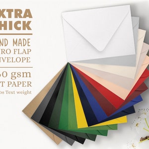 Premium Extra Thick A7 Euro Flap Handmade Envelopes, 5x7 Envelope, Wedding Envelopes, Color Envelopes, Textured Envelopes, Kraft Envelopes image 1