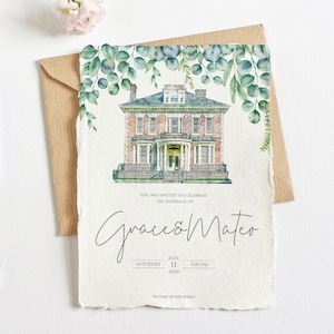Venue Painting Wedding Invitation Wedding Invites Wedding Venue Invitation Print Invitation Printable Invitation Set Invitation Suit