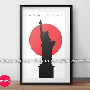 Cartel de bocetos de la ciudad de Nueva York, cartel panorámico de dibujo a mano de Nueva York, obras de arte de Nueva York, cartel de boceto de la ciudad, horizonte de Nueva York, horizonte de la ciudad, nueva york imagen 8