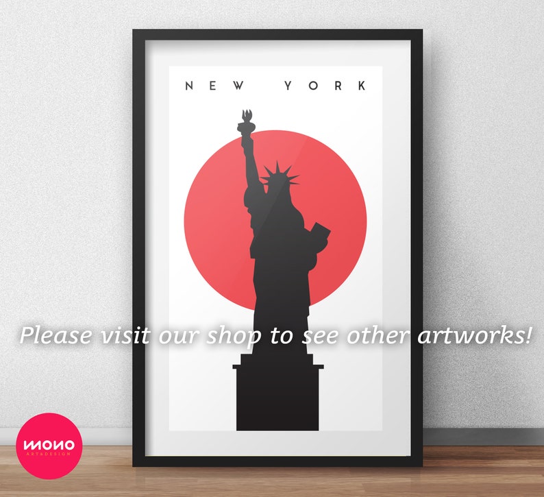 Cartel de bocetos de la ciudad de Nueva York, cartel panorámico de dibujo a mano de Nueva York, obras de arte de Nueva York, cartel de boceto de la ciudad, horizonte de Nueva York, horizonte de la ciudad, nueva york imagen 8