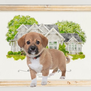 Huisdier aan huisportret toevoegen: deze listing is alleen voor wie een huisportret/huisschilderij heeft besteld