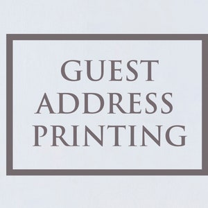 Guest Address Printing on Envelopes, Envelope Print Service, Address Printing, Print on Envelope, Printed Envelopes, Addressing