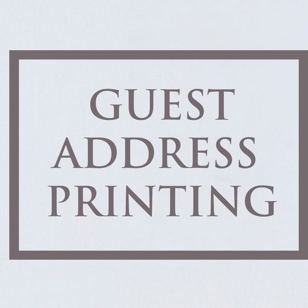 Guest Address Printing on Envelopes, Envelope Print Service, Address Printing, Print on Envelope, Printed Envelopes, Addressing