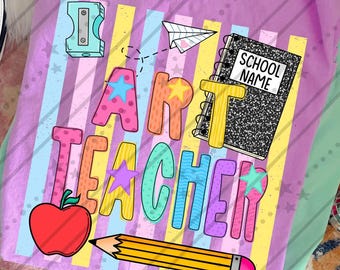 Personalized Teacherl Comfort Colors Shirt, School Professionals Custom top, Aide, Counselor, Art, Music Principal, Teacher Gift, BTS