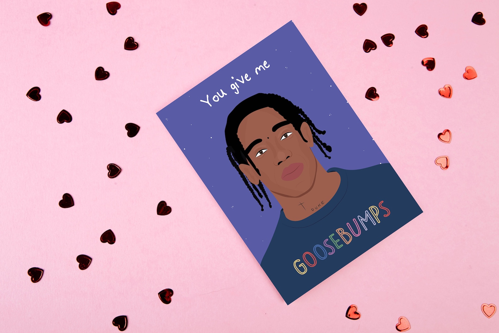 Travis Scott Valentine's Day Card You Give Me Goosebumps | Etsy