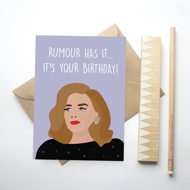 Gerucht Hat Es Es Ist Dein Geburtstag Adele Birthday Etsy