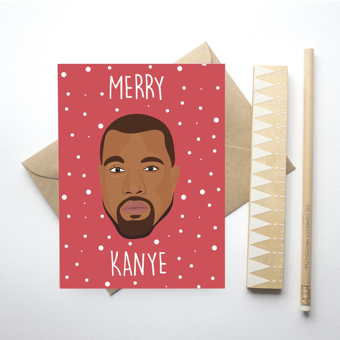 Merry Kanye Merry Christmas Kanye West Greeting Card Etsy UK
