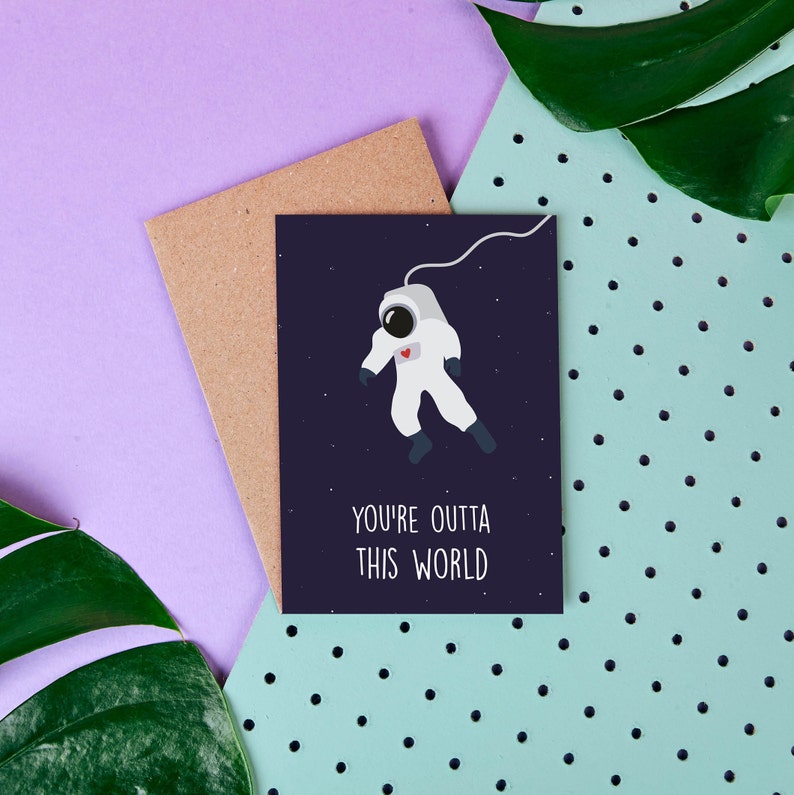 You're Outta This World Valentine's Day Card Love | Etsy
