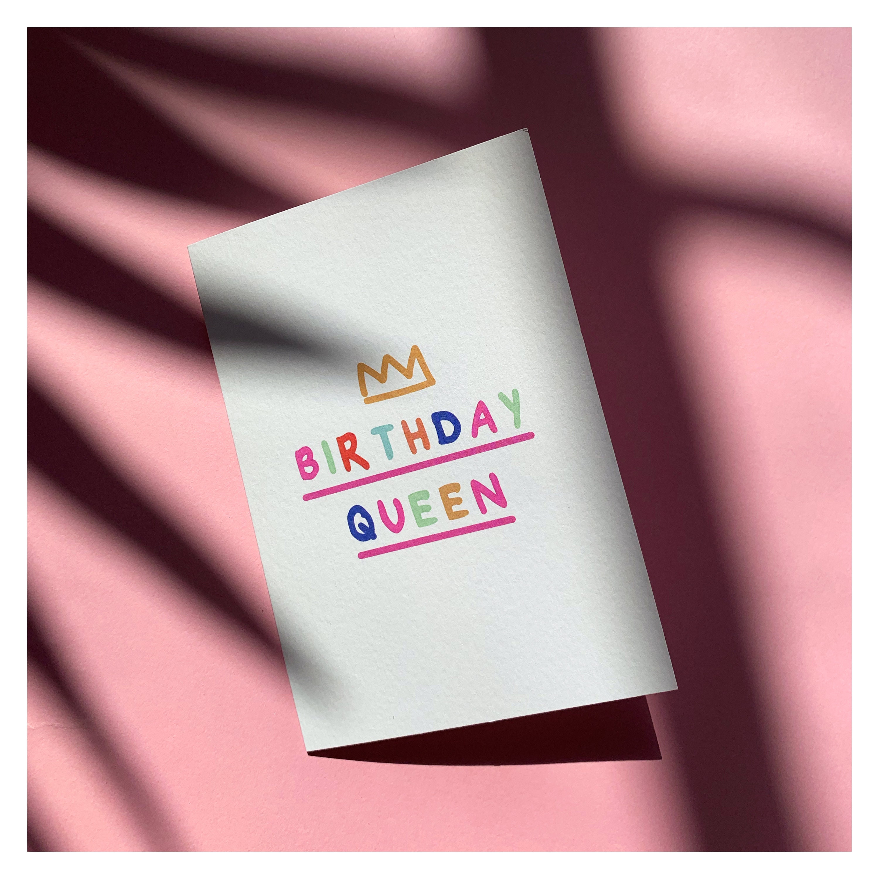 Birthday Queen Birthday Card Greeting Card Queen for a Etsy